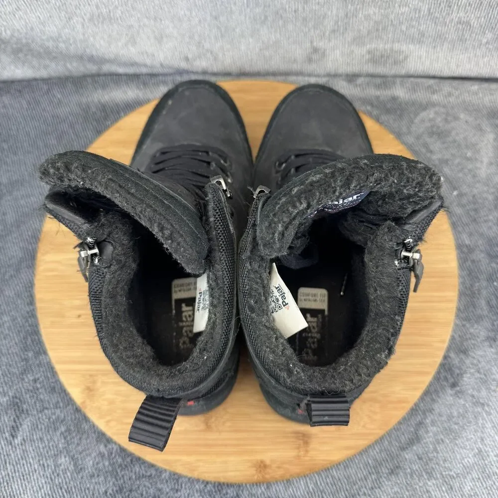 Pajar Boots Womens Size 8-8.5 Black Pajar-Tex Waterproof Faux Fur Side Zip EU 39